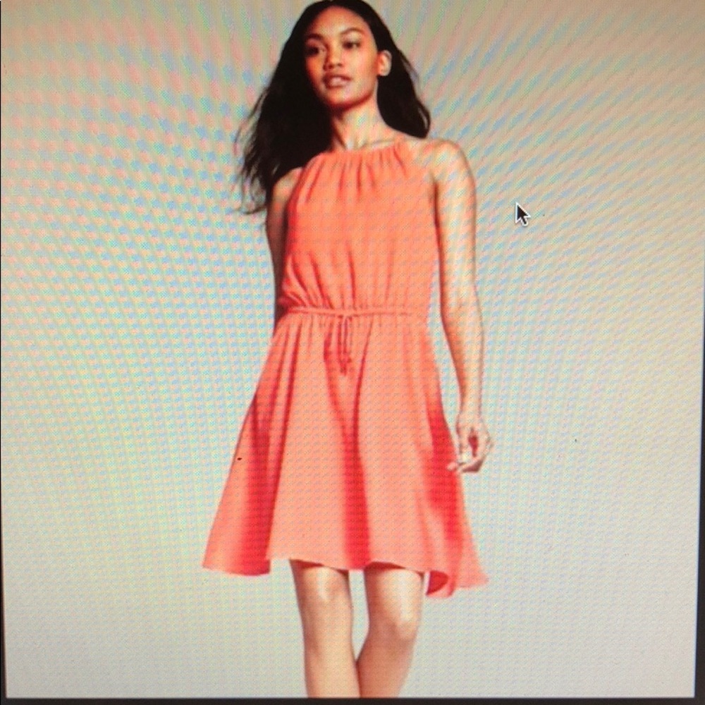 Banana Republic Black Tie Waist Halter Dress
